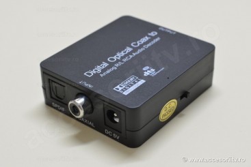 Convertor Audio Digital - Analog (Optic / Toslink / Coaxial - RCA) cu decodare Dolby Digital si DTS